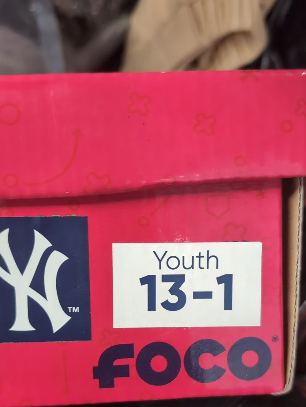 Youth FOCO New York Yankees High Top Canvas Shoe- 13